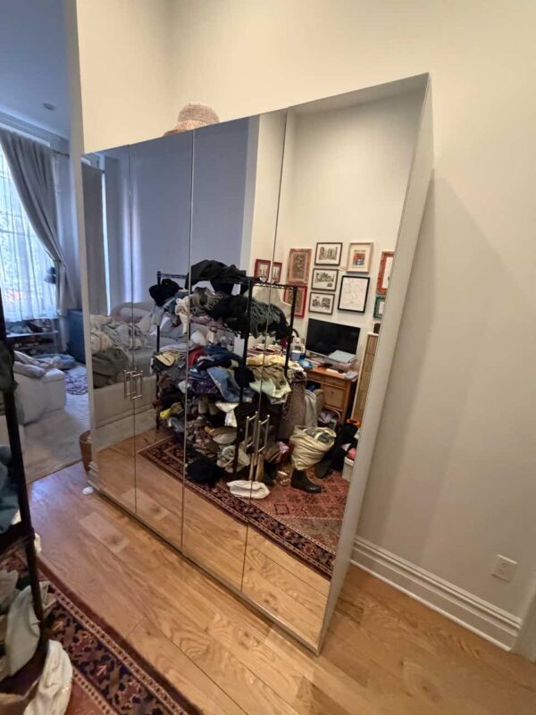 Double Hanging Wardrobe with Mirror Doors — Brooklyn, NY