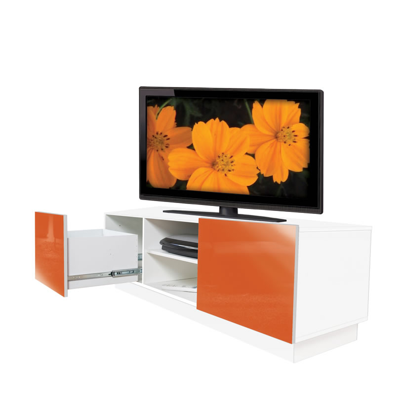 Addison Tv Stand Big Media Storage, Tv Stand With Shelves And Drawers