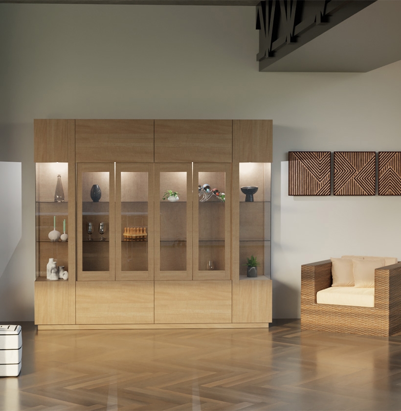 Modern curio cabinet with light hotsell