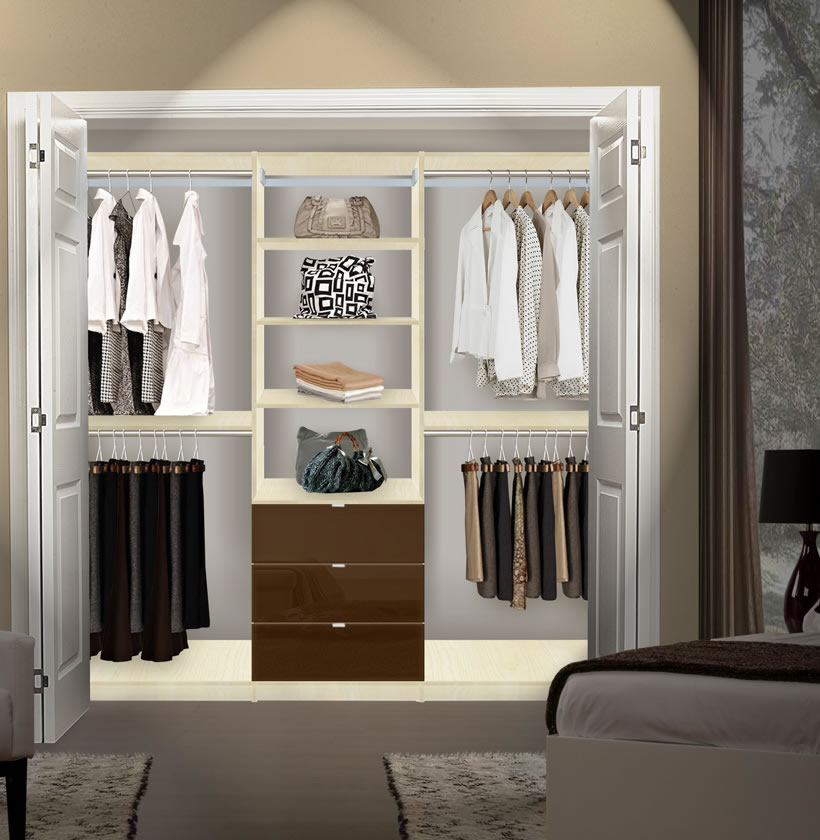 Isa Closet System - Lots of Shelves and Hanging for Walk-In or