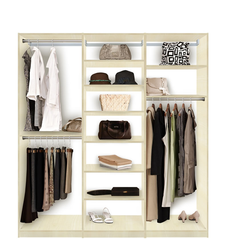 Isa Custom Closet - Shoe Storage Drawers and Hanging Closet System