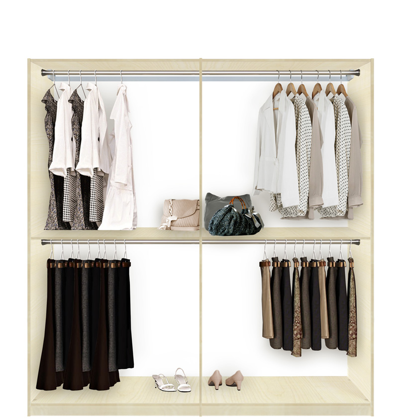 Clothes Wardrobe, Armoire With Clothing Rod