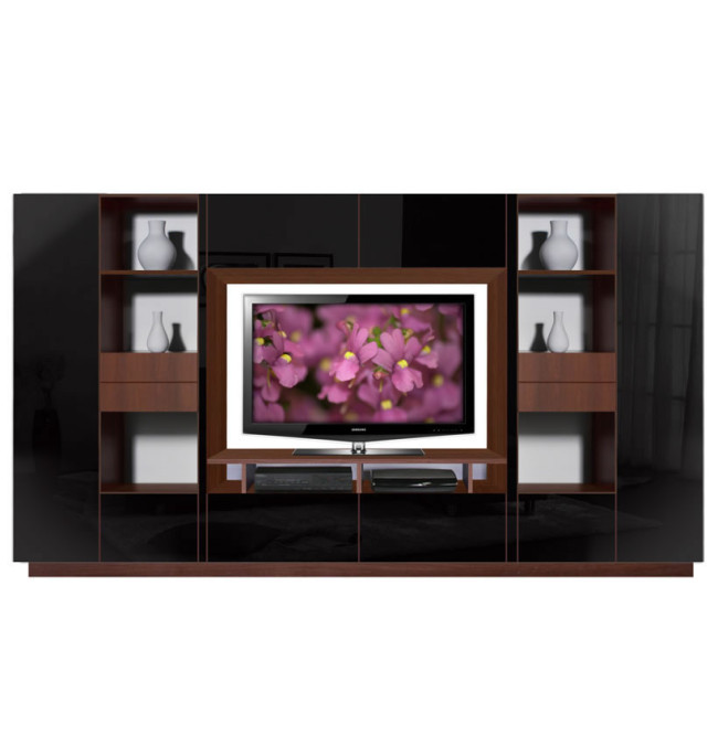 Lucus Black Entertainment Wall Unit