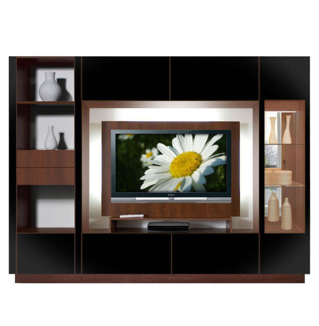 Black Wall Unit TV Backlight