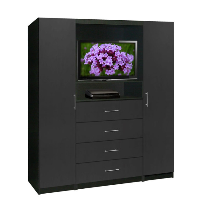 Bedroom TV Armoire Black
