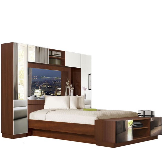 Pier Wall Bed Mirrored Headboard and Footboard