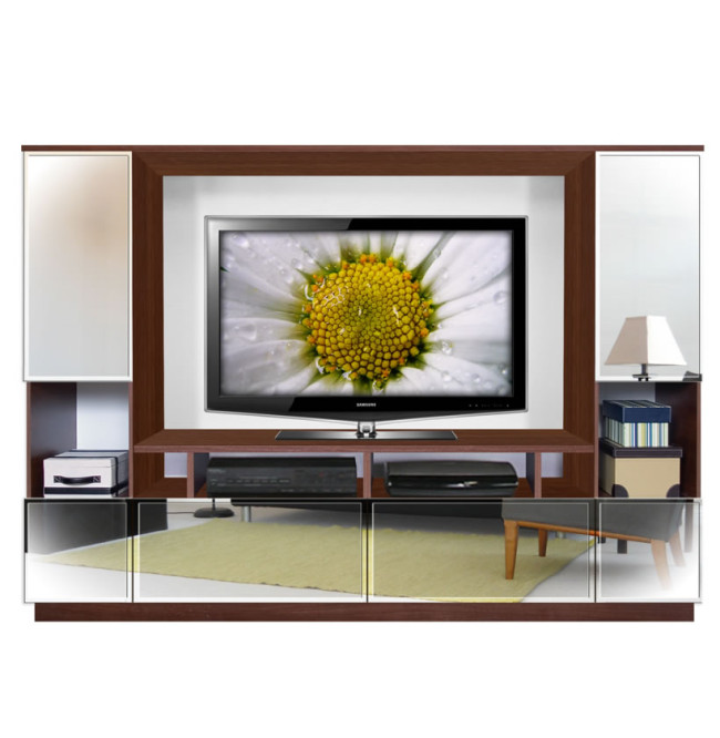 Marco entertainment center mirrored