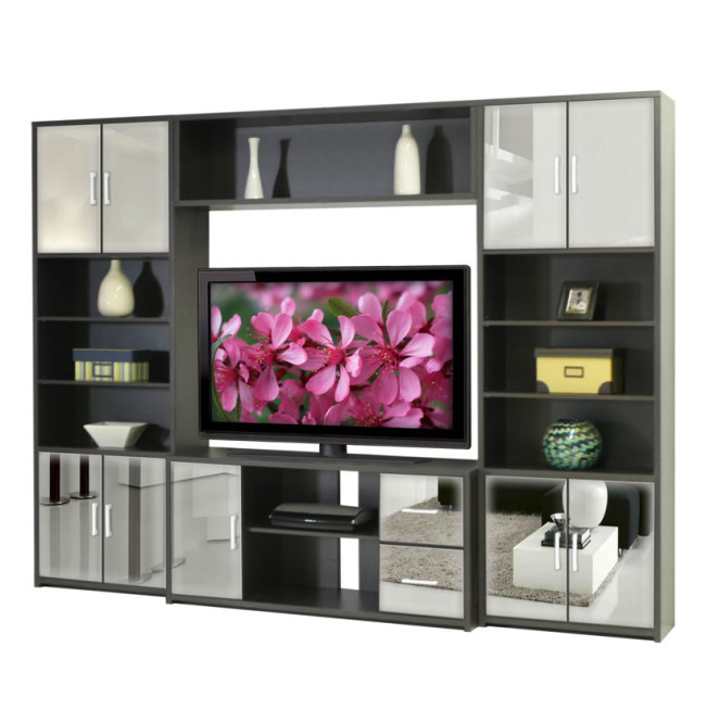 Stockton Mirrored Entertainment Center