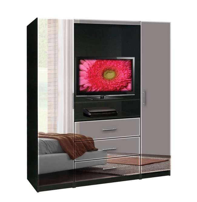 Aventa TV Armoire Mirrored