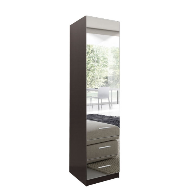 Alta Narrow Storage Closet with Left Door, 3 Drawers, 3 Adjustable Shelves