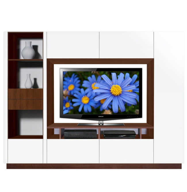 Bingham Wall Unit White Glossy with Mounting Panel