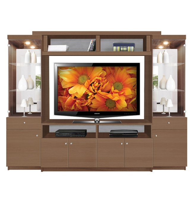 Emma Entertainment Center Wood Finish