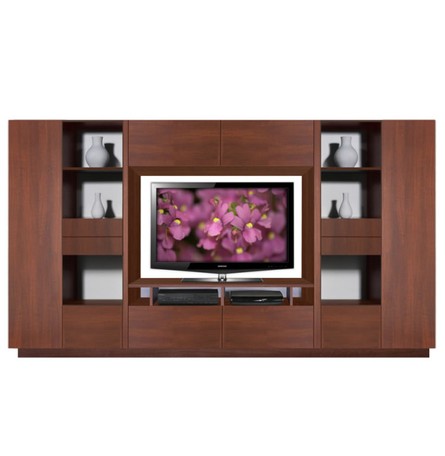 Lucus Wood Entertainment Wall Unit
