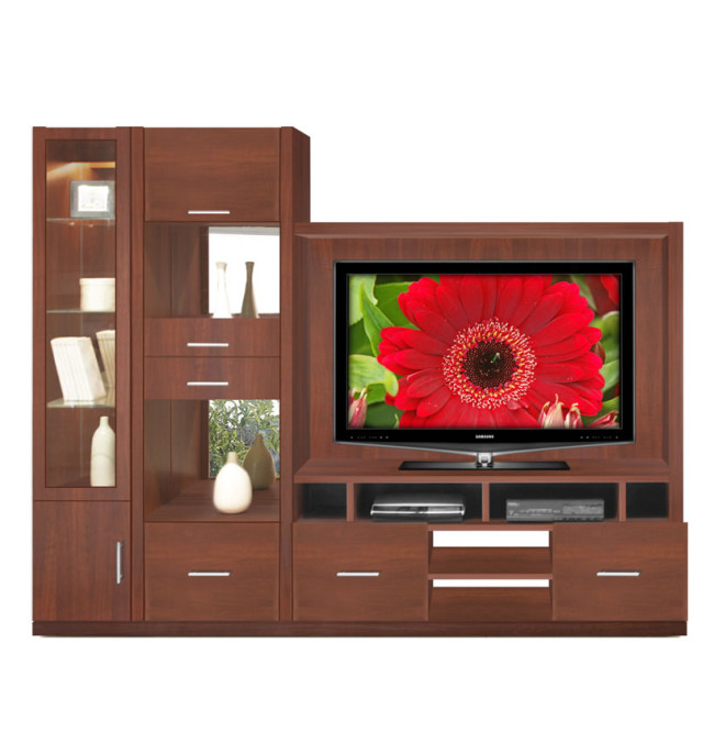 Selma Entertainment Center Wood Finish