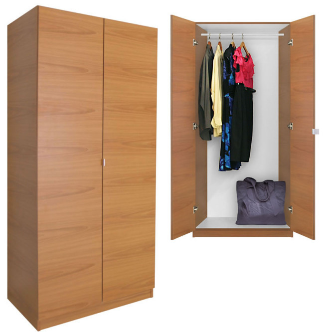 Alta Wardrobe Closet Wood Finish
