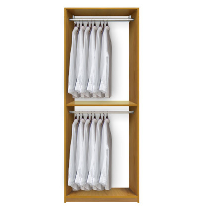 Double Hanging Clothes Closet System, Cabinets For Clothes Hanging
