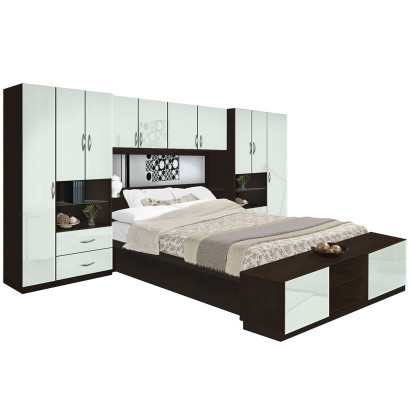 Lincoln Pier Wall Platform Bed W, Bedroom Furniture Headboard Storage