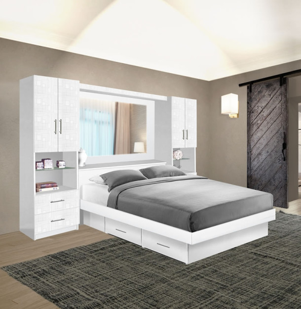 Decor White Glossy Front and White Matte Case