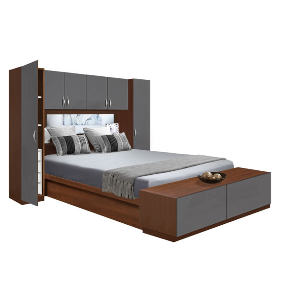 Adalina Pier Wall 4 Drawer with Storage Bridge