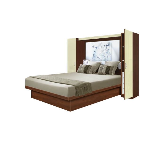 Adalina Pier Wall Bedroom - 4 Interior Drawers Each Side