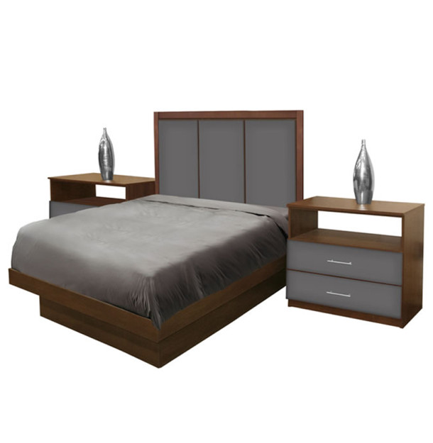 Monte Carlo Twin Size Platform Bedroom Set 4 Piece