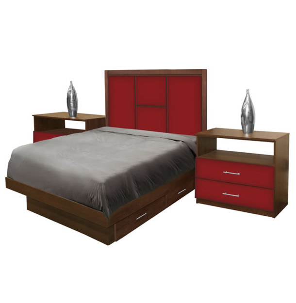 Madison Twin Size Bedroom Set w Storage Platform