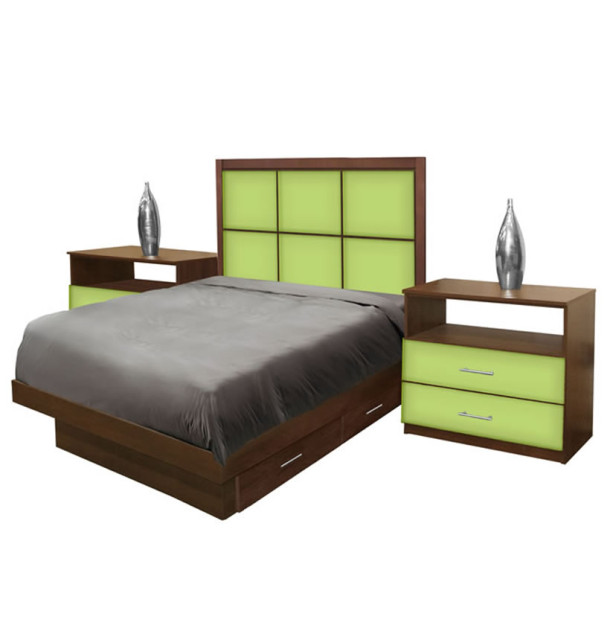 Rico Twin Size Bedroom Set w Storage Platform