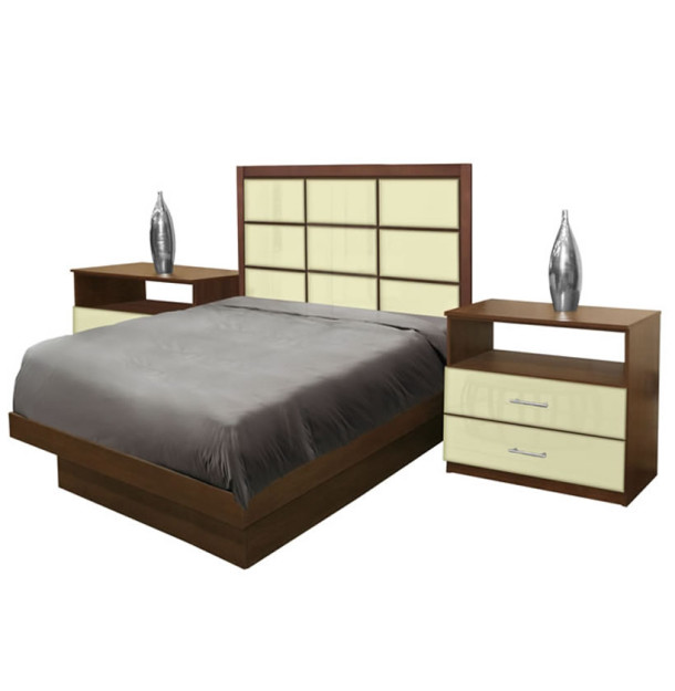 Cambridge Twin Size Platform Bedroom Set 4 Piece