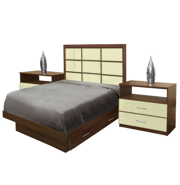 Cambridge Twin Size Bedroom Set w Storage Platform