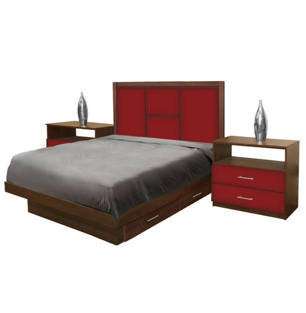 Madison Full Size Bedroom Set w Storage Platform