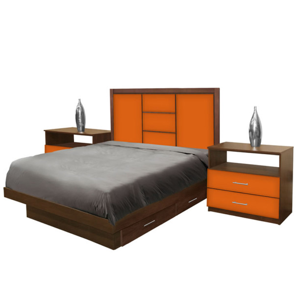 Broadway Full Size Bedroom Set w Storage Platform
