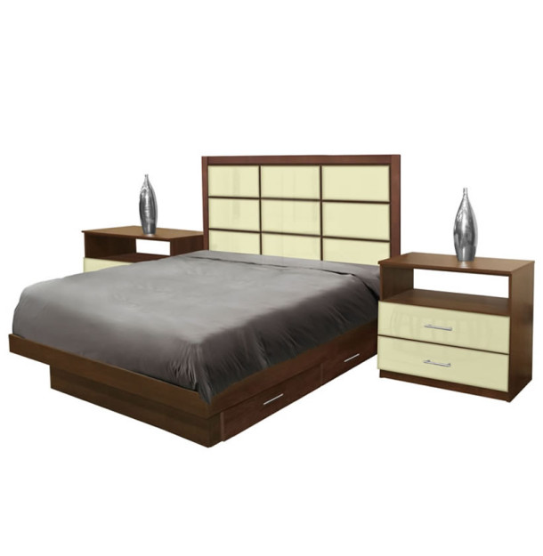 Cambridge Full Size Bedroom Set w Storage Platform