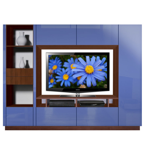 Bingham Wall Unit Wildflower Blue Colored Glass