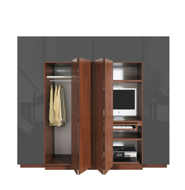 Hawthorne Wardrobe Closet Desk - Instant Home Office