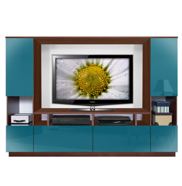 marco entertainment center lagoon colored glass