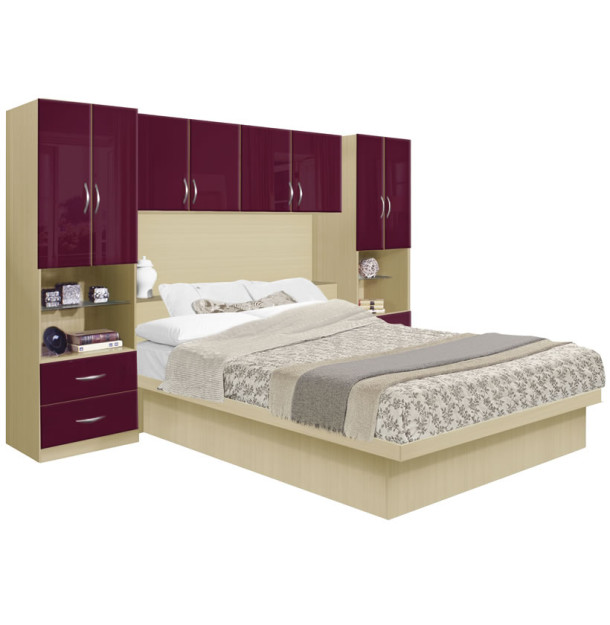 Studio Pier Wall Platform Bed w Matte Headboard