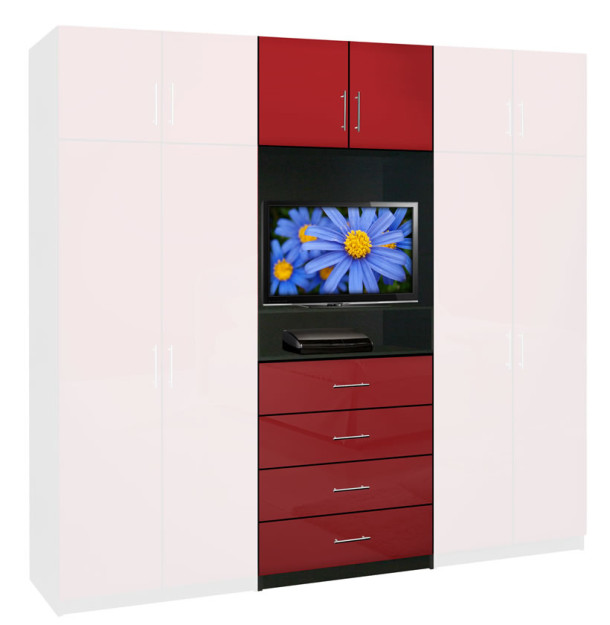 Aventa Wardrobe (Center Only) 4 Drawer 32 X 94