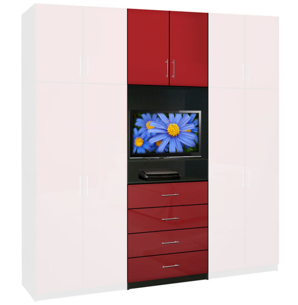 Aventa Wardrobe (Center Only) 4 Drawer 32 X 106