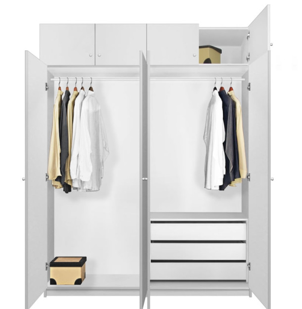 Alta Wardrobe Closet Package - 3 Drawer Wardrobes - Tall