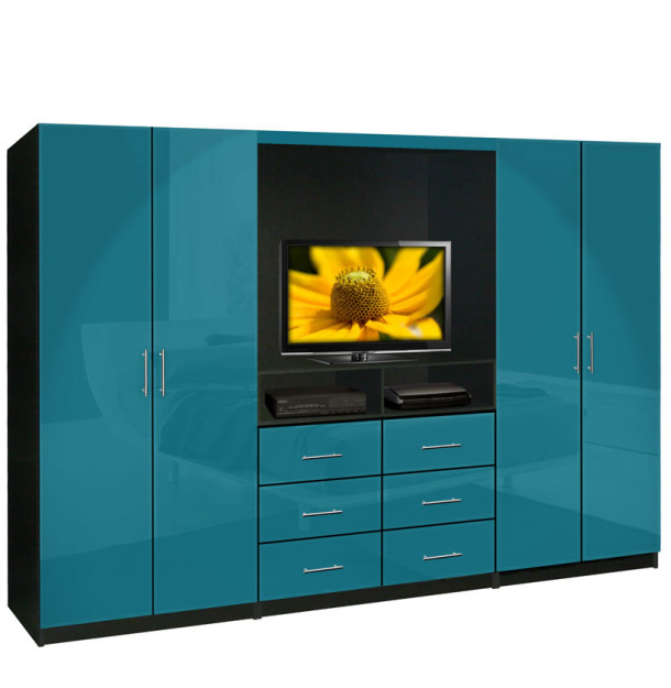 Aventa TV Wardrobe Wall Unit - Free Standing Bedroom TV Unit
