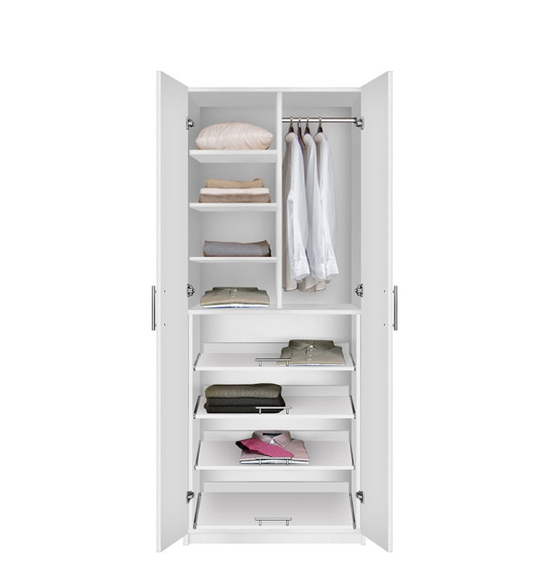 Bella Supreme Wardrobe Storage - 7 Foot Closet with Sliding Shelves