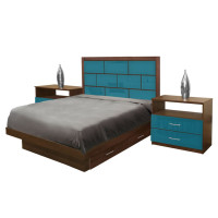 Manhattan Full Size Bedroom Set w Storage Platform