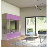 Brent Entertainment Center - Two-Sided Curio Displays