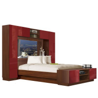 Chilton Pier Wall Bed with Mirrored Headboard