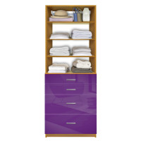 Isa Custom Closet Organization - 4 Drawers, Adjustable Shelves