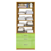 Isa Closet System - Shallow & Deep Drawers, 5 Shelves
