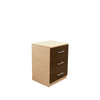 Modern Night Stand with 3 Drawers