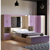 Studio Pier Wall Bed with Corner Closet for Extra Storage