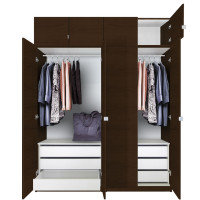 Alta Tall Wardrobe Closet Package - 6 Drawer Wardrobe 