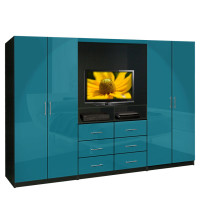 Aventa TV Wardrobe Wall Unit - Free Standing Bedroom TV Unit